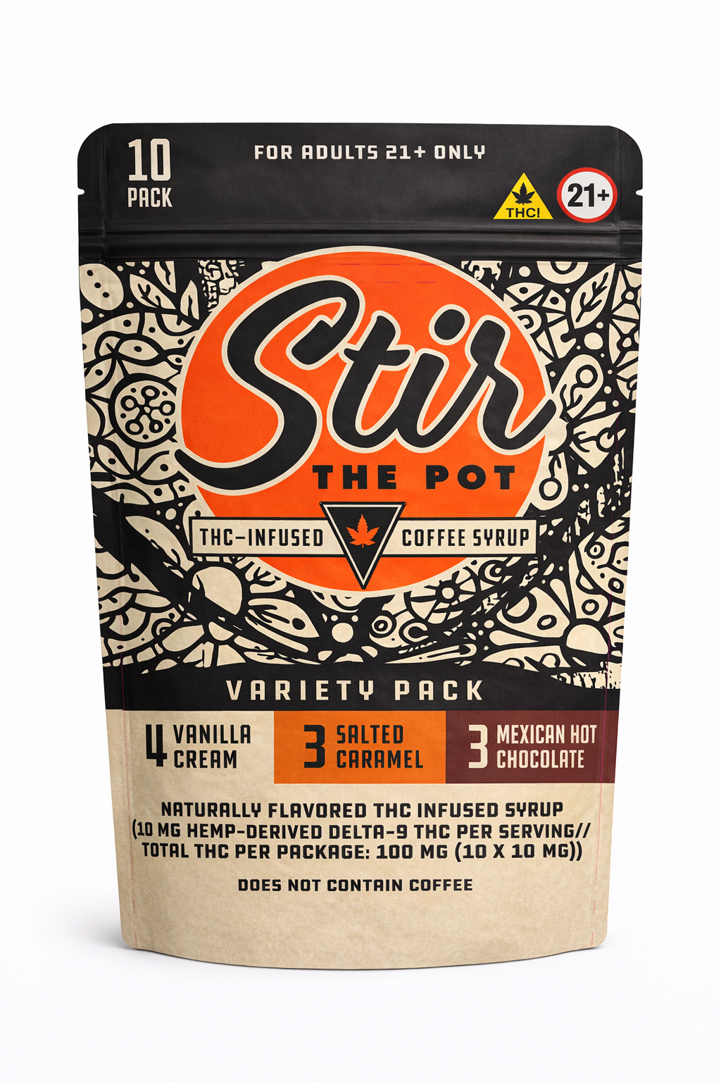 Stir The Pot - THC-Infused Flavored Syrup Variety Pack (10-10 mg Servings) [Preorder]