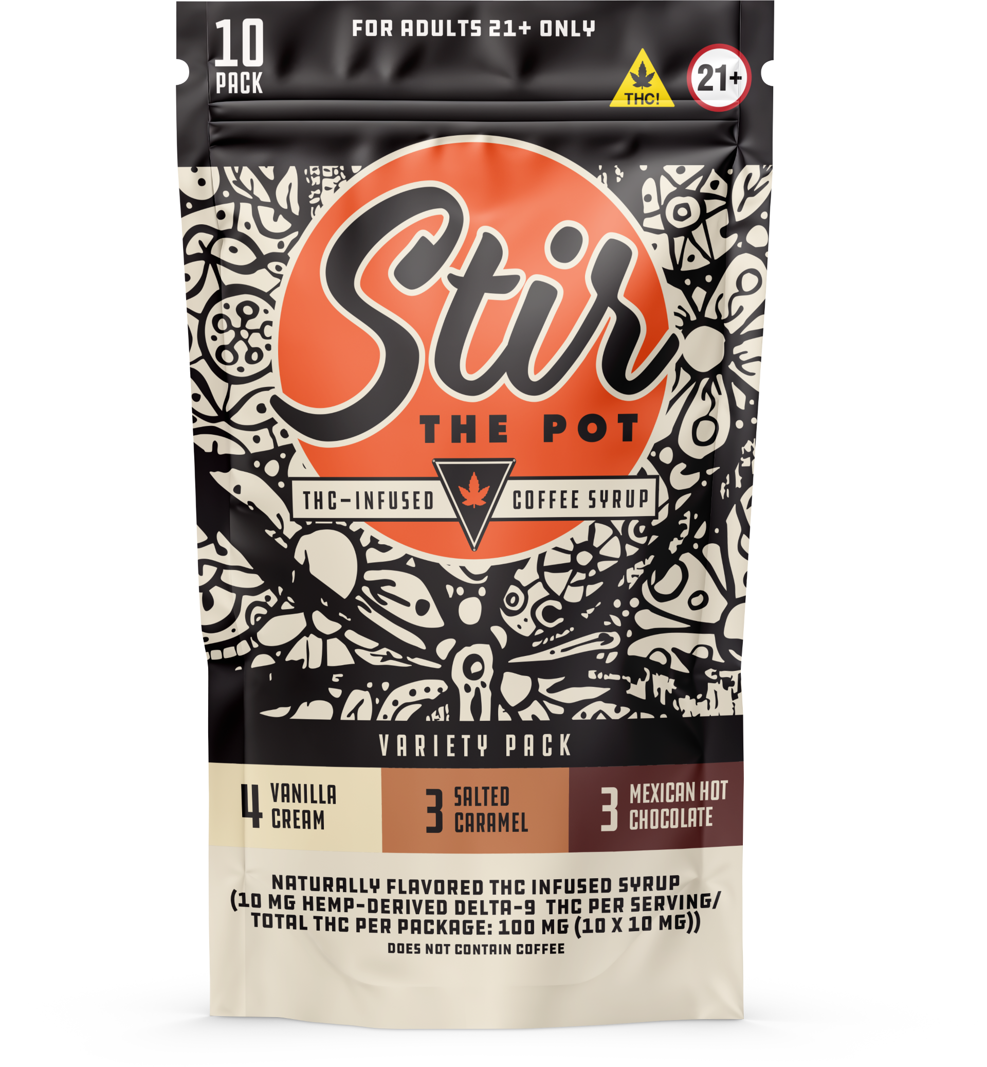Stir The Pot - THC-Infused Flavored Syrup Variety Pack (10-10 mg Servings) [Reservations Only]
